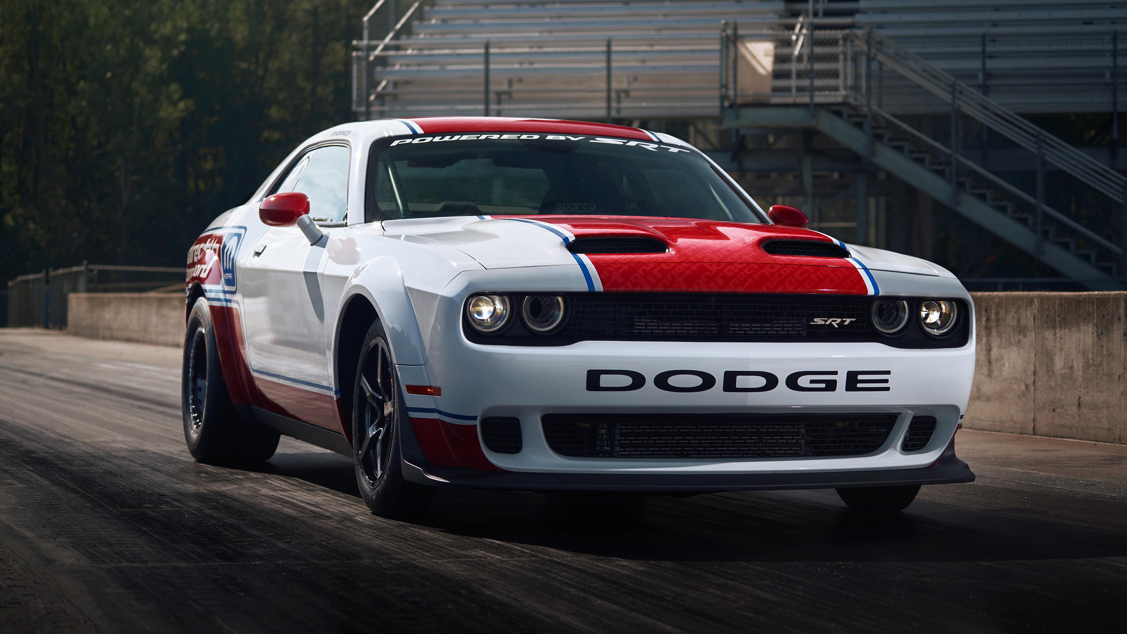 Dodge challenger white super sport car 4k desktop wallpaper | PC and Mobile Wallpapers