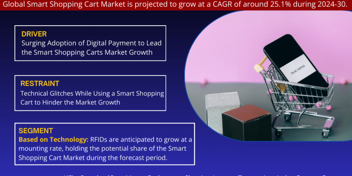 Smart Shopping Cart Market Share, Size, Analysis, Trends, Growth, Report and Forecast 2024-2030