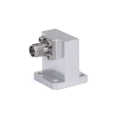 WR-28 to 2.92mm Female Right Angle Waveguide to Coax Adapters with UBR320 Flange, 26.5 - 40GHz Profile Picture