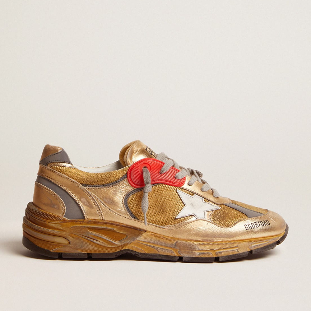 Golden Goose Men's Dad-Star Gold With Distressed Finish GMF00199.F001211.65120