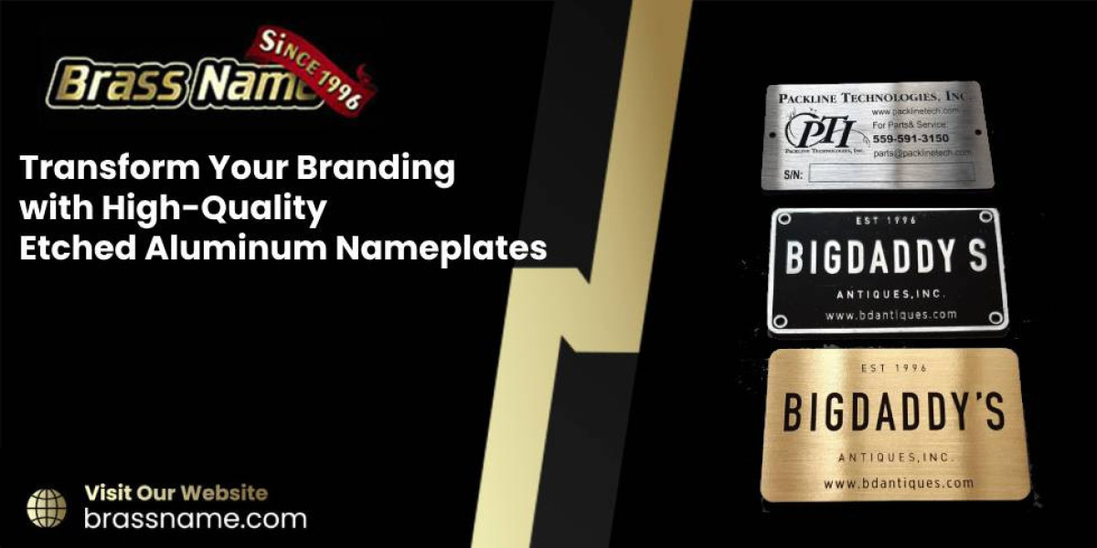Transform Your Branding with High-Quality Etched Aluminum Nameplates