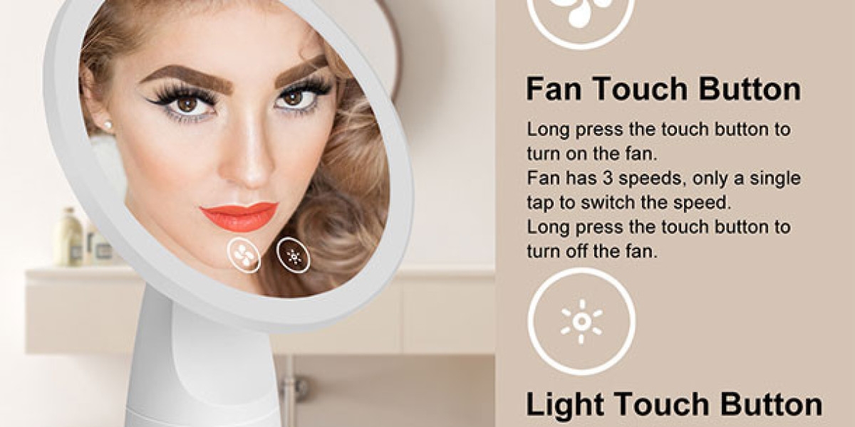 Beat the Heat and Look Fabulous with a Rechargeable Lighted Vanity Mirror with Fan