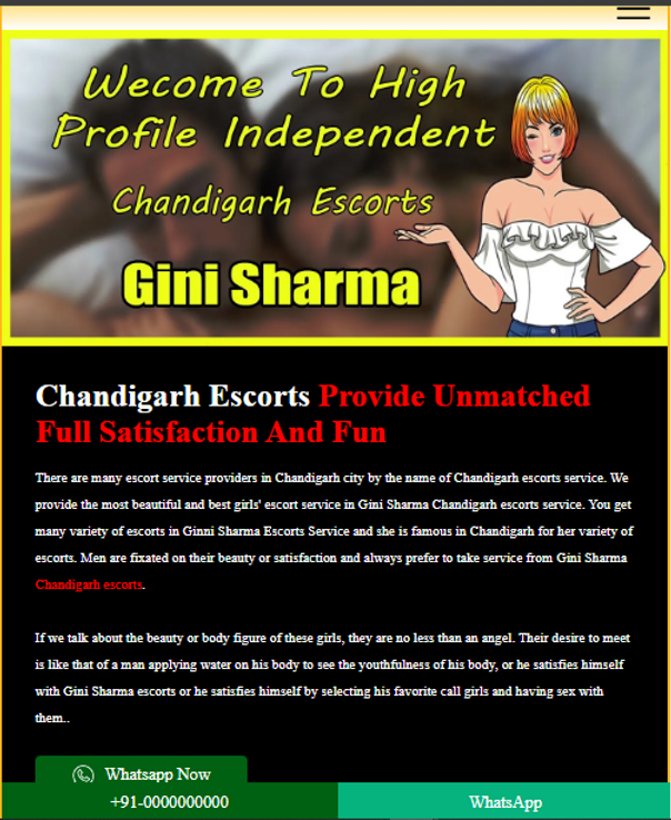 Get VIP treatment services through Chandigarh Escorts