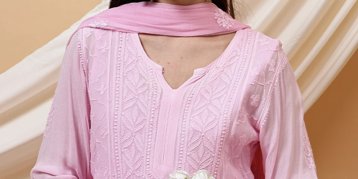 Top Trends: How to Style Your Pink Chikankari Kurta Set for Women