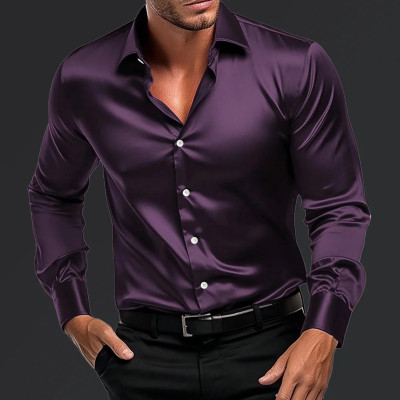 Buy SATIN FORMAL PARTY WEAR WINE || PURPLE SHIRT Profile Picture