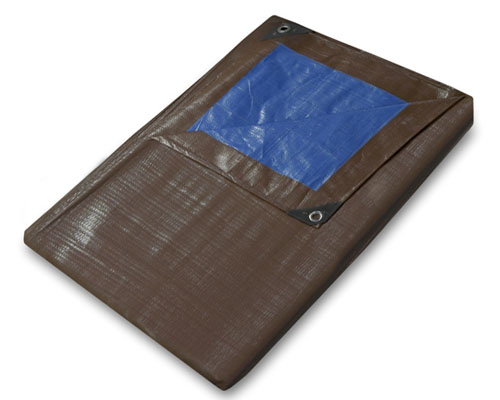 Brown/Blue Tarpaulin Waterproof 185gsm Tarpaulin Sheets - Uk Tarps