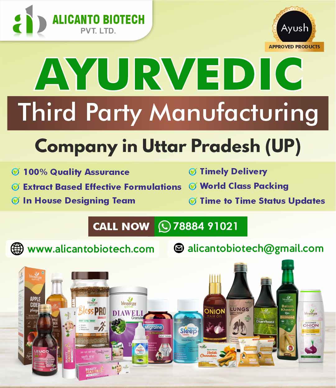 Ayurvedic Third Party Manufacturing Company in Uttar Pradesh