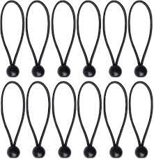 12 Pcs Black Tarpaulin Bungees Balls Tarp Bungee Cord - Tarpaulinz