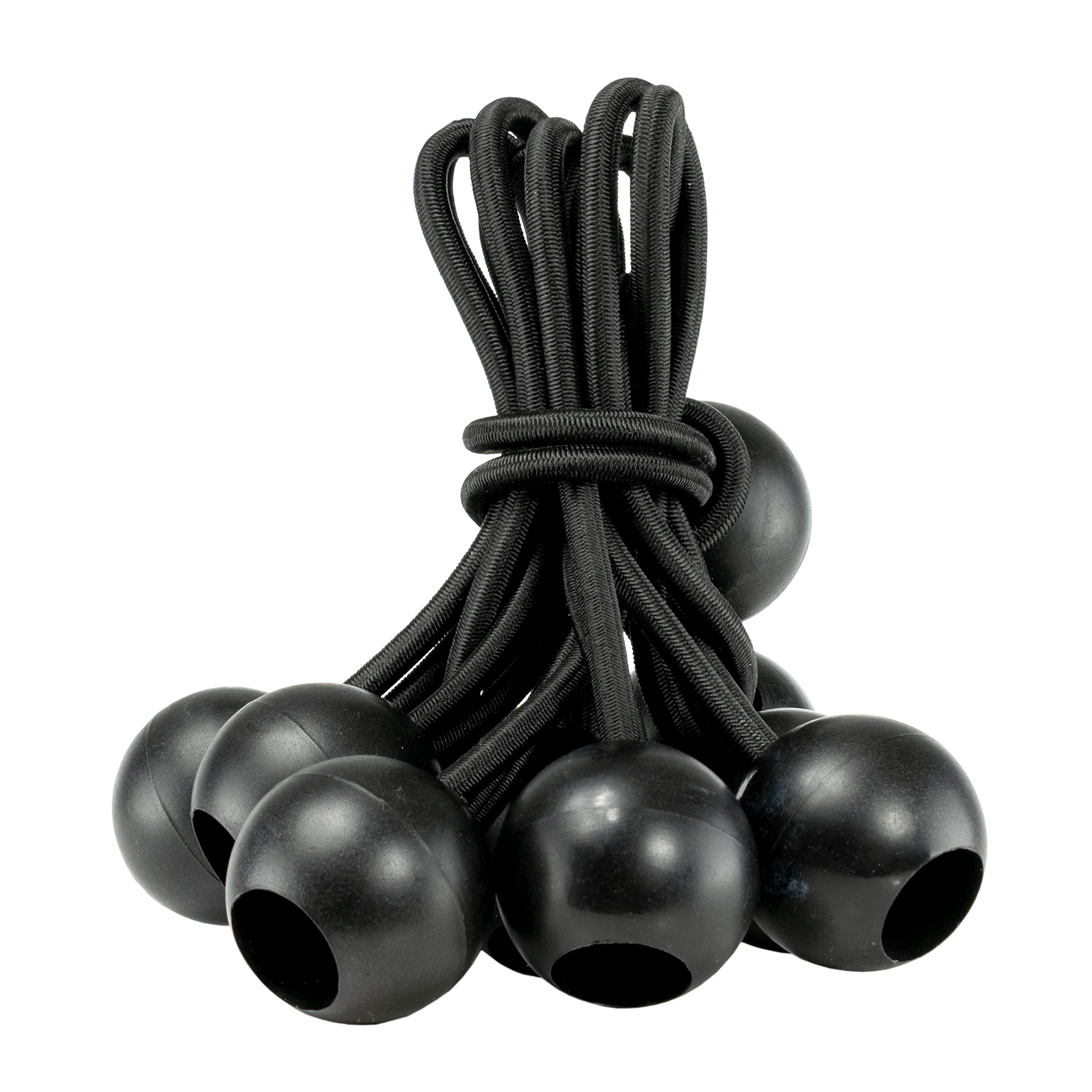 Heavy Duty Black Ball Bungees 20cm - Tarpaulinz