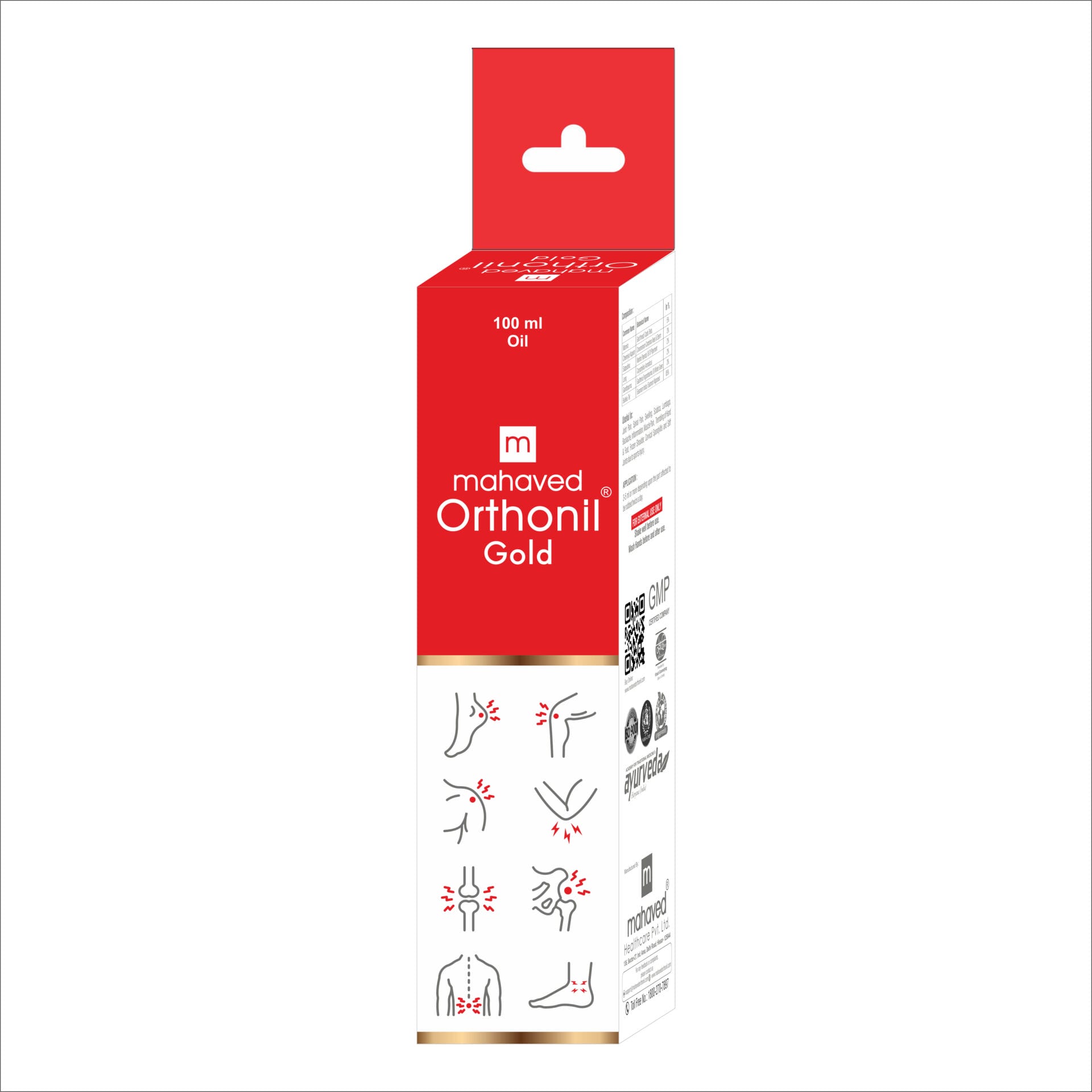 Discover Mahaved Orthonil Gold Oil – 100 ml for wellness